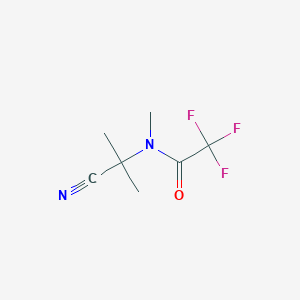 molecular formula C7H9F3N2O B1377651 N-(1-cyano-1-methylethyl)-2,2,2-trifluoro-N-methylacetamide CAS No. 1443981-57-4