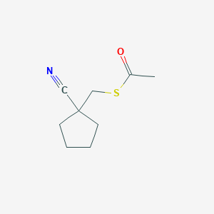 molecular formula C9H13NOS B1377652 1-[(Acetylsulfanyl)methyl]cyclopentane-1-carbonitrile CAS No. 1443982-01-1