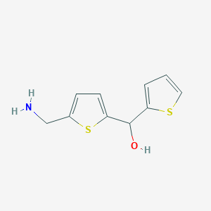 molecular formula C10H11NOS2 B1377659 [5-(Aminomethyl)-2-thienyl](2-thienyl)methanol CAS No. 1447967-18-1