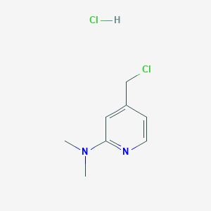 molecular formula C8H12Cl2N2 B1377660 4-(chloromethyl)-N,N-dimethylpyridin-2-amine hydrochloride CAS No. 1443981-52-9