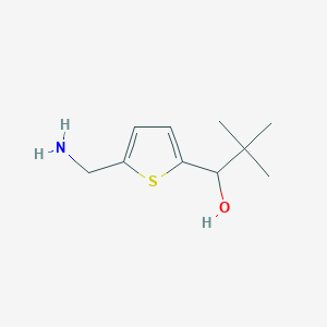 molecular formula C10H17NOS B1377661 1-[5-(Aminomethyl)-2-thienyl]-2,2-dimethylpropan-1-ol CAS No. 1447967-19-2