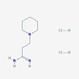 molecular formula C8H19Cl2N3 B1377664 3-(Piperidin-1-yl)propanimidamide dihydrochloride CAS No. 1423033-77-5