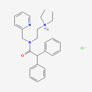 molecular formula C26H32ClN3O B13776650 Acetamide, N-(2-(diethylamino)ethyl)-2,2-diphenyl-N-(2-pyridylmethyl)-, hydrochloride CAS No. 97702-91-5