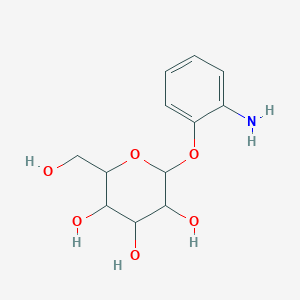 molecular formula C12H17NO6 B13776656 Glucopyranoside,2-aminophenyl CAS No. 7265-01-2