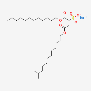 molecular formula C30H57NaO7S B13776663 Sodium 1,4-diisotridecyl sulphonatosuccinate CAS No. 55184-72-0