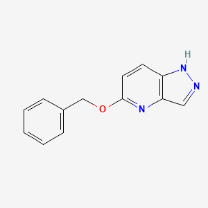 molecular formula C13H11N3O B1377668 5-(Benzyloxy)-1H-pyrazolo[4,3-b]pyridine CAS No. 1134328-01-0
