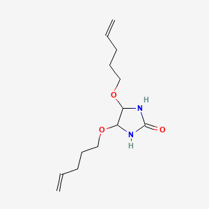 molecular formula C13H22N2O3 B13776700 4,5-Bis(4-pentenyloxy)-2-imidazolidinone CAS No. 93431-23-3