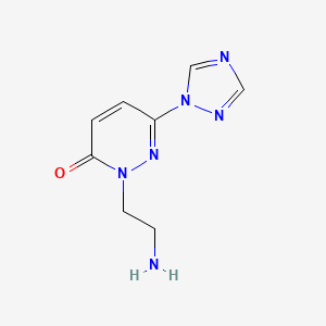 molecular formula C8H10N6O B1377672 2-(2-aminoethyl)-6-(1H-1,2,4-triazol-1-yl)pyridazin-3(2H)-one CAS No. 1448135-55-4