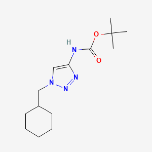 molecular formula C14H24N4O2 B1377673 tert-butyl N-[1-(cyclohexylmethyl)-1H-1,2,3-triazol-4-yl]carbamate CAS No. 1443981-00-7
