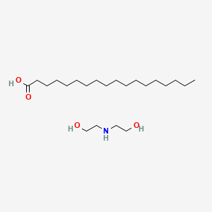 molecular formula C18H36O2.C4H11NO2<br>C22H47NO4 B13776743 Stearic acid diethanolamine salt CAS No. 70775-86-9