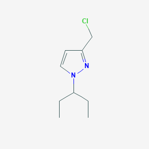 molecular formula C9H15ClN2 B1377677 3-(chloromethyl)-1-(pentan-3-yl)-1H-pyrazole CAS No. 1423030-91-4