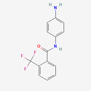 molecular formula C14H11F3N2O B13776809 N-(4-Aminophenyl)-2-(trifluoromethyl)benzamide 