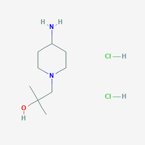 molecular formula C9H22Cl2N2O B1377681 1-(4-Aminopiperidin-1-yl)-2-methylpropan-2-ol dihydrochloride CAS No. 1421602-24-5