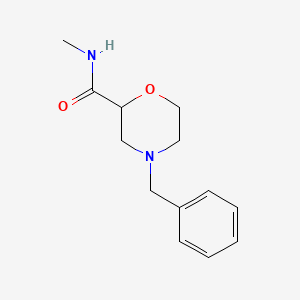 molecular formula C13H18N2O2 B1377682 4-benzyl-N-methylmorpholine-2-carboxamide CAS No. 135072-16-1
