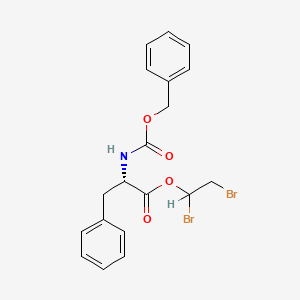 molecular formula C19H19Br2NO4 B13776821 N-Carbobenzoxy-L-phenylalanine 1,2-dibromoethyl ester CAS No. 64187-43-5