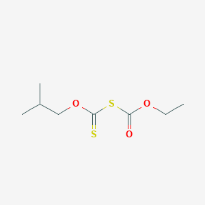 molecular formula C8H14O3S2 B13776828 Thiodicarbonic acid ((HO)C(O)SC(S)(OH)), 1-ethyl 3-(2-methylpropyl) ester CAS No. 65573-06-0