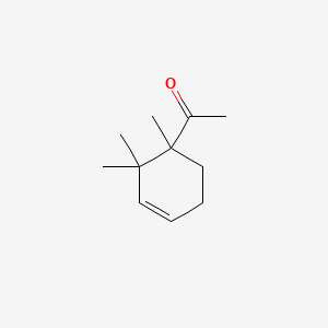 molecular formula C11H18O B13776829 Ethanone, 1-(1,2,2(or 1,5,5)-trimethyl-3-cyclohexen-1-yl)- CAS No. 67989-85-9
