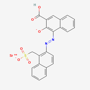 molecular formula C22H14N2O6SSr B13776837 strontium;[2-[(3-carboxy-2-oxidonaphthalen-1-yl)diazenyl]naphthalen-1-yl]methanesulfonate CAS No. 70703-34-3