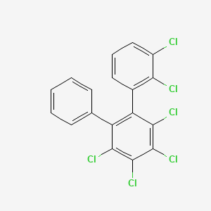 molecular formula C18H8Cl6 B13776847 1,2,3,4-Tetrachloro-5-(2,3-dichlorophenyl)-6-phenylbenzene CAS No. 95385-87-8