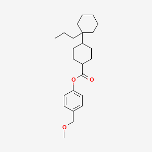 molecular formula C24H36O3 B13776853 [4-(Methoxymethyl)phenyl] 4-(1-propylcyclohexyl)cyclohexane-1-carboxylate 