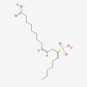 molecular formula C18H32O5S B13776868 9,12-Octadecadienoic acid, 12-sulfo-, (9Z)- CAS No. 68201-84-3