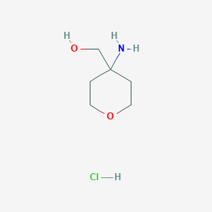 molecular formula C6H14ClNO2 B1377688 (4-Aminooxan-4-yl)methanol hydrochloride CAS No. 1404373-79-0