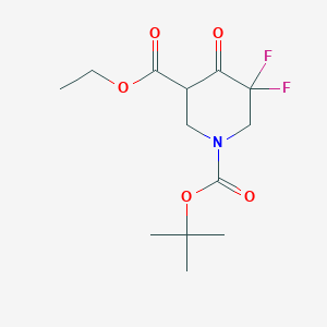 molecular formula C13H19F2NO5 B1377689 1-Tert-butyl 3-ethyl 5,5-difluoro-4-oxopiperidine-1,3-dicarboxylate CAS No. 1356338-74-3