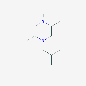 molecular formula C10H22N2 B13776988 2,5-Dimethyl-1-(2-methylpropyl)piperazine CAS No. 82516-29-8