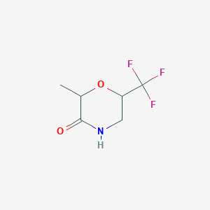 B1377699 2-Methyl-6-(trifluoromethyl)morpholin-3-one CAS No. 1375473-00-9