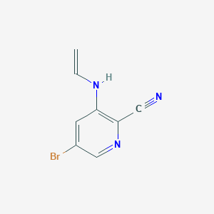 molecular formula C8H6BrN3 B1377704 5-Bromo-3-(vinylamino)pyridine-2-carbonitrile CAS No. 1448259-94-6