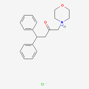 molecular formula C20H24ClNO2 B13777052 4,4-Diphenyl-1-morpholino-2-butanone hydrochloride CAS No. 973-36-4
