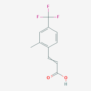 B1377706 3-[2-Methyl-4-(trifluoromethyl)phenyl]prop-2-enoic acid CAS No. 1214790-49-4