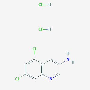molecular formula C9H8Cl4N2 B1377707 3-氨基-5,7-二氯喹啉二盐酸盐 CAS No. 1296950-84-9