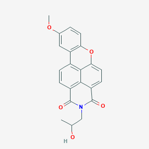 molecular formula C22H17NO5 B13777077 1H-Xantheno[2,1,9-def]isoquinoline-1,3(2H)-dione, 2-(2-hydroxypropyl)-9-methoxy- CAS No. 78108-20-0