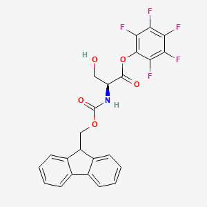 molecular formula C24H16F5NO5 B13777088 (2,3,4,5,6-pentafluorophenyl) (2S)-2-(9H-fluoren-9-ylmethoxycarbonylamino)-3-hydroxypropanoate CAS No. 86061-05-4