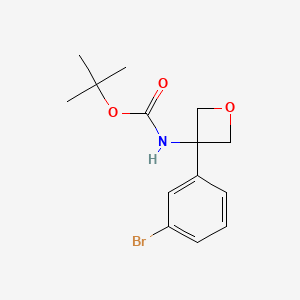 molecular formula C14H18BrNO3 B1377709 3-Boc-amino-3-(3-bromophenyl)oxetane CAS No. 1416323-32-4
