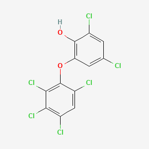 molecular formula C12H4Cl6O2 B13777090 2,4-Dichloro-6-(2,3,4,6-tetrachlorophenoxy)phenol CAS No. 94888-10-5