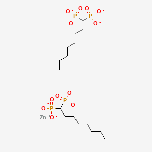 molecular formula C16H32O12P4Zn-6 B13777113 Zinc dioctyl diphosphonate CAS No. 84030-27-3