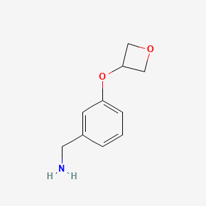 molecular formula C10H13NO2 B1377712 [3-(Oxetan-3-yloxy)phenyl]methanamine CAS No. 1416323-28-8