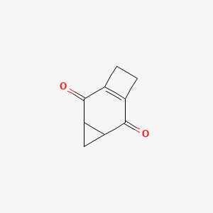 molecular formula C9H8O2 B13777120 Tricyclo(6.1.0.03,6)dec-3(8)-ene-3,7-dione CAS No. 94499-50-0