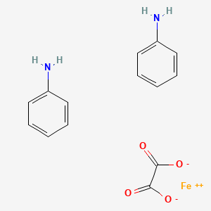 molecular formula C14H14FeN2O4 B13777124 Iron, bis(benzenamine)(ethanedioato(2-)-O,O')- CAS No. 74910-18-2