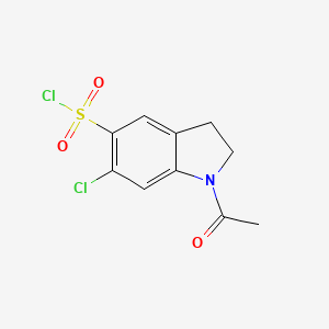 1-acetyl-6-chloro-2,3-dihydro-1H-indole-5-sulfonyl chloride
