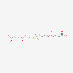 molecular formula C18H32O8S2Sn B13777172 Pentanedioic acid, (dimethylstannylene)bis(thio-2,1-ethanediyl) dimethyl ester CAS No. 70969-68-5