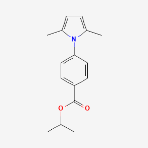 molecular formula C16H19NO2 B13777174 propan-2-yl 4-(2,5-dimethylpyrrol-1-yl)benzoate 