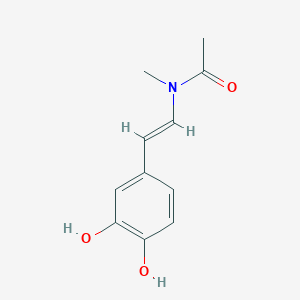 molecular formula C11H13NO3 B13777178 N-[(E)-2-(3,4-Dihydroxyphenyl)vinyl]-N-methylacetamide 