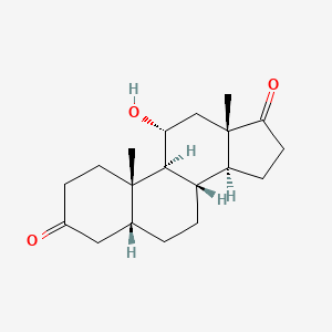 molecular formula C19H28O3 B13777211 5beta-Androstan-11alpha-ol-3,17-dione CAS No. 32694-33-0