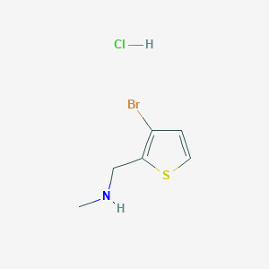 molecular formula C6H9BrClNS B1377732 [(3-Bromothiophen-2-yl)methyl](methyl)amine hydrochloride CAS No. 1376317-11-1