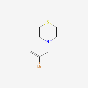 molecular formula C7H12BrNS B1377733 2-Bromo-3-(4-thiomorpholino)prop-1-ene CAS No. 1306746-93-9