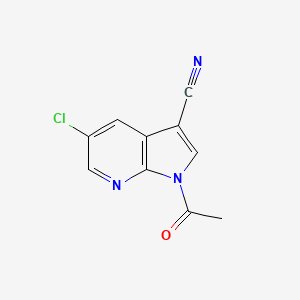 molecular formula C10H6ClN3O B1377734 1-Acetyl-5-chloro-7-azaindole-3-carbonitrile CAS No. 1352395-53-9