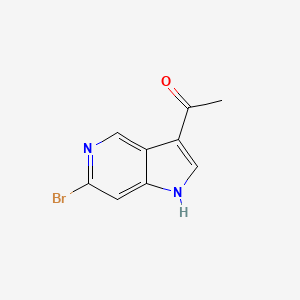 molecular formula C9H7BrN2O B1377735 1-(6-溴-1H-吡咯并[3,2-c]吡啶-3-基)乙酮 CAS No. 1260382-82-8